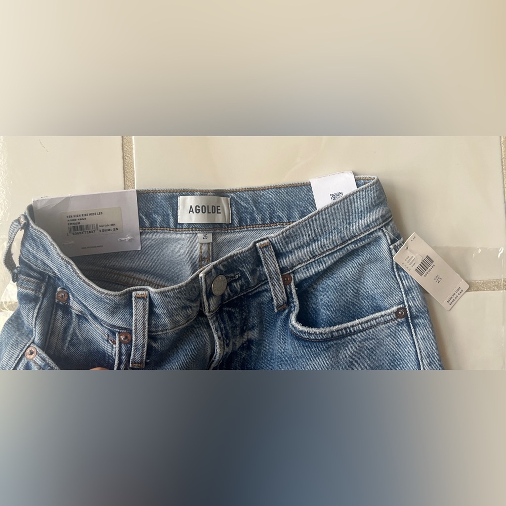 AGOLDE Ren High-Rise Crop Wide-Leg Jeans NWT Forum - Picture 11 of 16